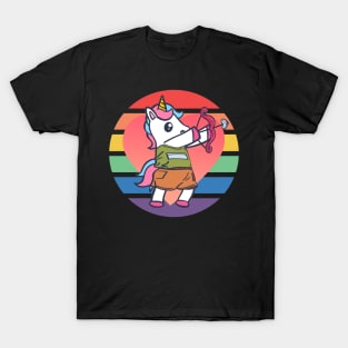 Unicorn Love Valentine's Day Archery T-Shirt